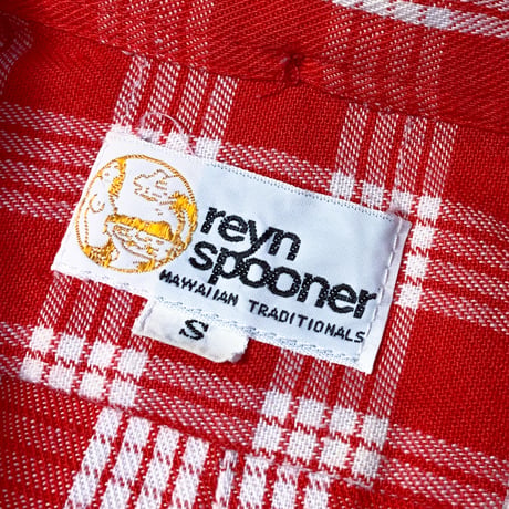 1970's reyn spooner Palaka Check Pullover S/S Shirt