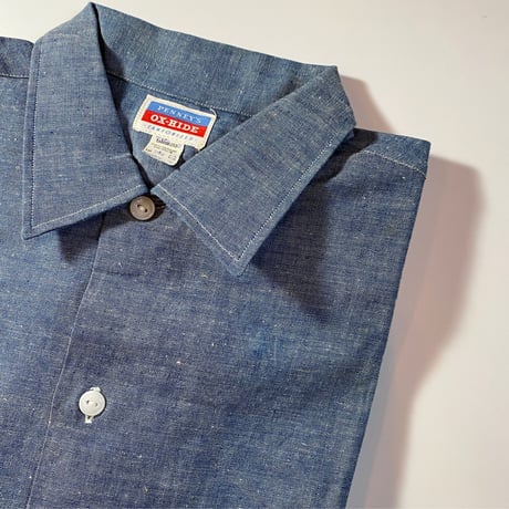 1950's〜 OX-HIDE Chambray S/S Shirt Deadstock