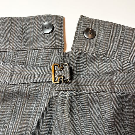 1940's FLERS Herringbone Stripe Trousers Deadstock
