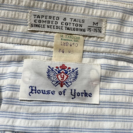 1960's House of Yorke Seersucker S/S Shirt Deadstock