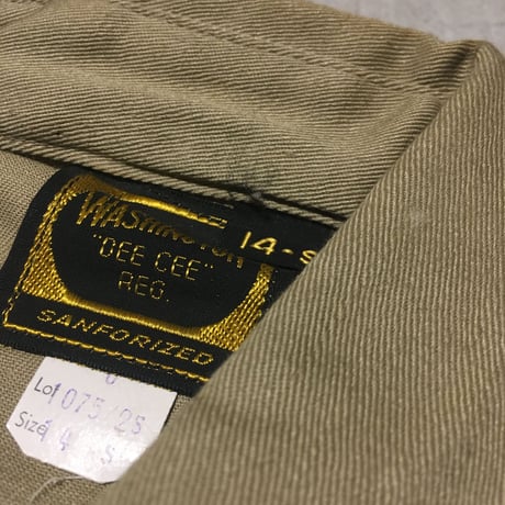 1960's WASHINGTON DEE CEE L/S Work Shirt Deadstock