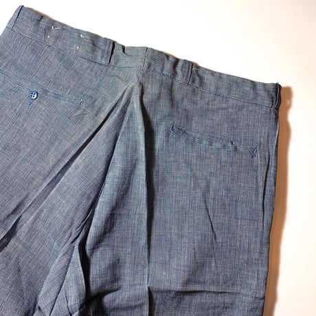 1940's〜 Unknown Pincheck Trousers Deadstock