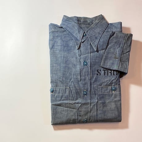 1950〜60's US.NAVY Chambray L/S Shirt Deadstock
