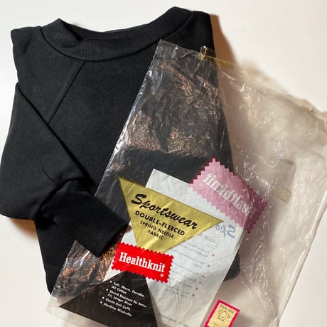 1960's Healthknit Sweat Black Deadstock