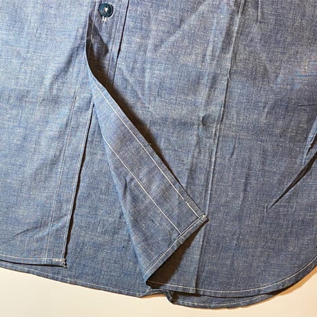 1940's〜 US.NAVY Chambray L/S Shirt Deadstock