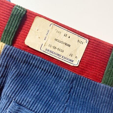 1970〜80's Brooks Brothers Crazy Pattern Corduroy Pants Deadstock