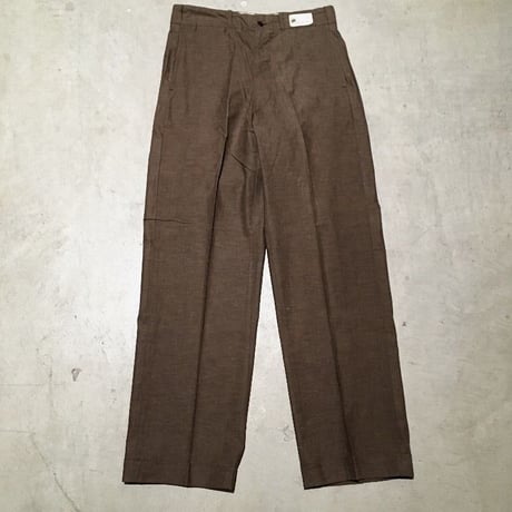 1950's OVER THE TOP Brown Chambray Trousers Deadstock