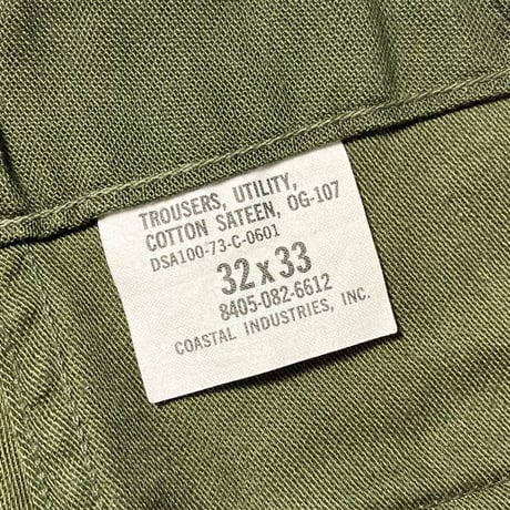 1970's US.ARMY Utility Trousers Deadstock