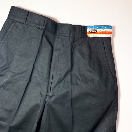 1960's HOUSE OF NATIONS Cotton Trousers Black Deadstock