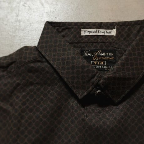 1960's SOUTHAMPTON Sportswear 714 Tab Collar L/S Shirt Deadstock