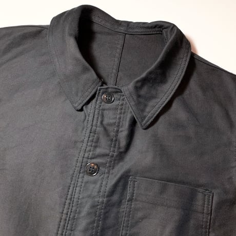 1950's French Unknown Black Moleskin Jacket