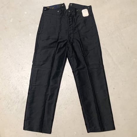 1930's〜 L'ATHLETE Black Moleskin Trousers Deadstock