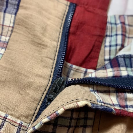 1970's Unknown Indian Madras Patchwork Short Pants