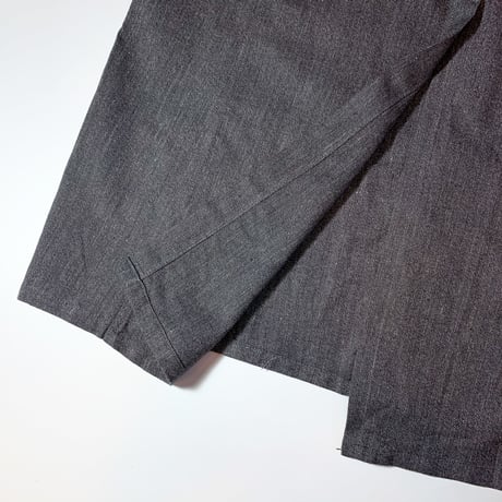 1950's French Unknown Black Chambray Atelier Coat