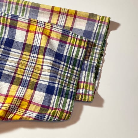 1970's The Ascot Shop Indian Madras Pullover S/S Shirt