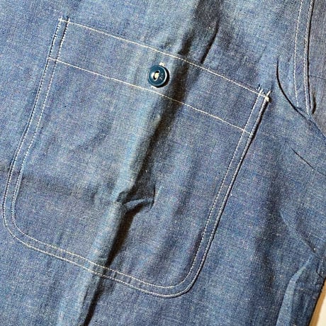 1940's〜 US.NAVY Chambray L/S Shirt Deadstock