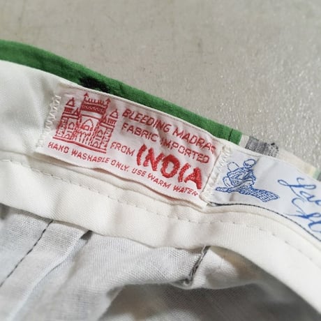 1970's〜 Lady Halrin Indian Madras Patchwork Short Pants