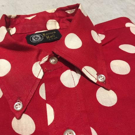 1960's James Hall Dots L/S Shirt Deadstock