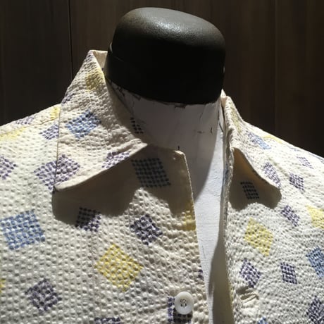 1950's PENNEY'S TOP-FLIGHT Seersucker S/S Shirt