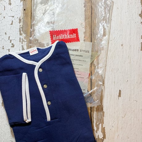 1960's Healthknit Henleyneck Sweat S/S Shirt Deadstock