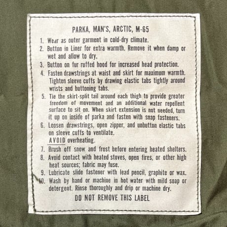 1960's US.ARMY M-65 Mods Coat Deadstock