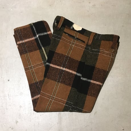 1960's MILLER Wool Lowrise Tapered Pants Deadstock