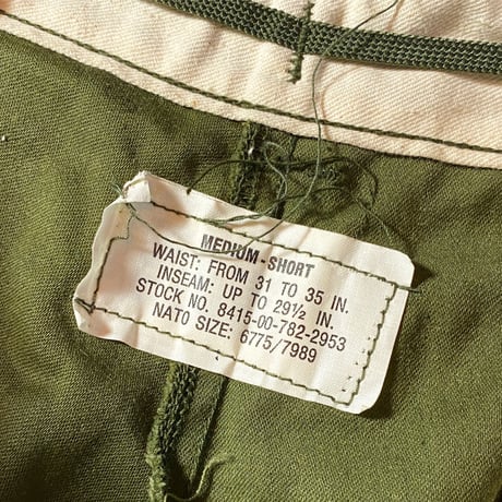 1970's US.ARMY M-65 Field Trousers Deadstock