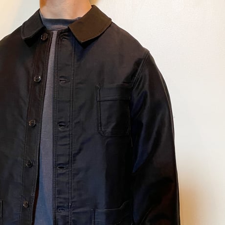 1950's MAXIMUM Black Moleskin Jacket