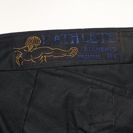 1930's〜 L'ATHLETE Black Moleskin Trousers Deadstock