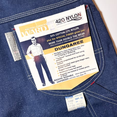 1960's〜 MONTGOMERY WARD Denim Painter Pants Deadstock
