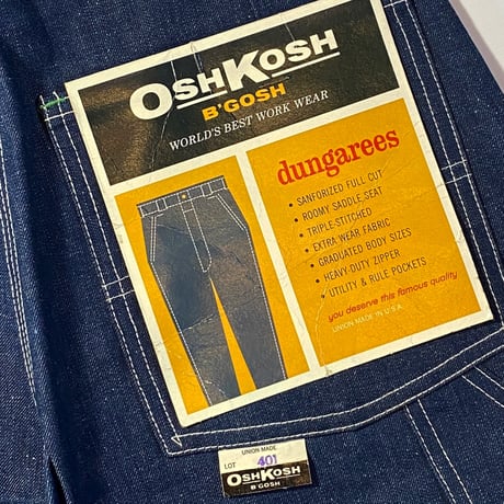 1960's OSHKOSH Denim Painter Pants Deadstock