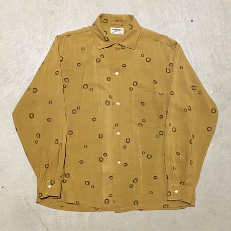 1950〜60's ARROW Rayon L/S Shirt