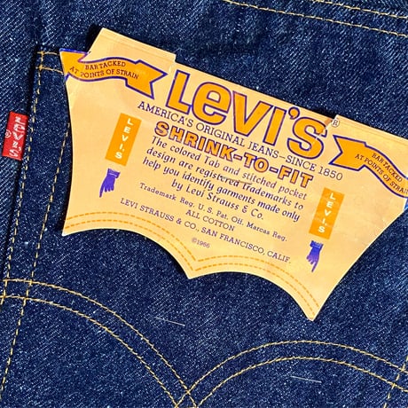 1970's Levi's 501 66 Single Denim Pants Deadstock