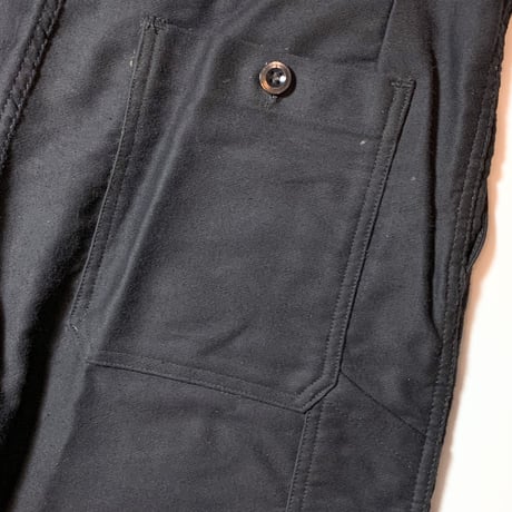 1950's〜 French Unknown Black Moleskin Trousers