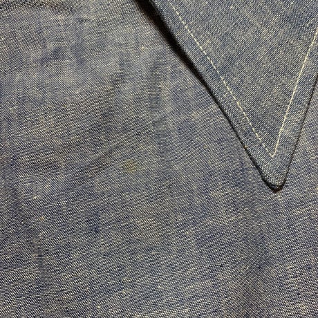 1960's RIVERSIDE Chambray L/S Shirt Deadstock