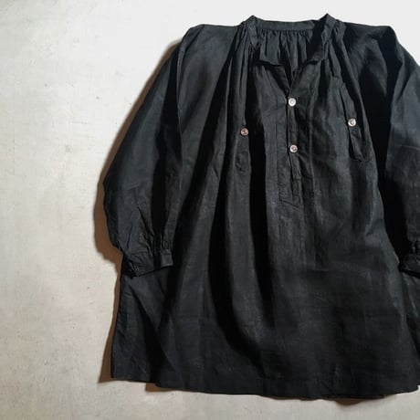 1930's French Indigo Linen Smock