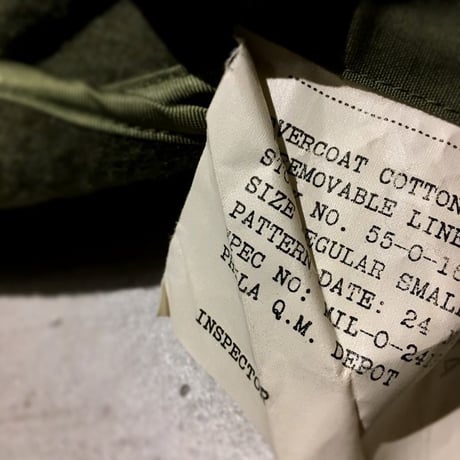 1950's US.ARMY M-50 Liner Coat