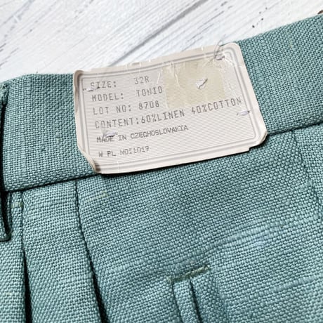 1980's Unknown Cotton&Linen Trousers Deadstock