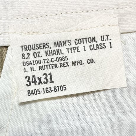 1970's US.ARMY Chino Trousers Deadstock
