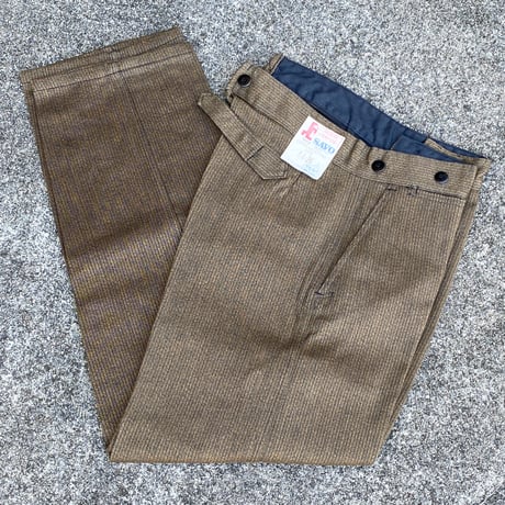 1940's〜 SAVO Brown Pique Trousers Deadstock