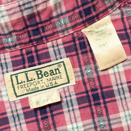 1980's L.L.Bean Seersucker S/S Shirt