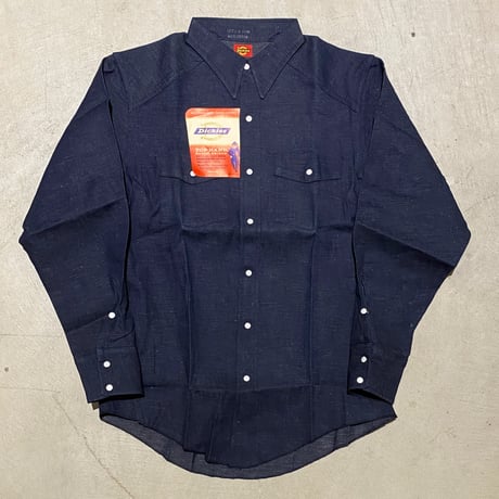 1950〜60's Dickies Denim Western L/S Shirt Deadstock