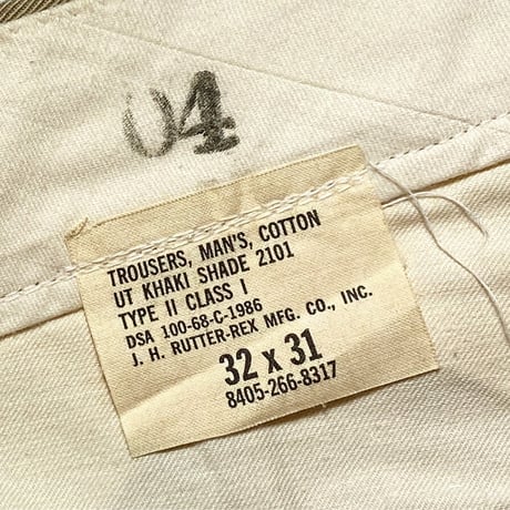 1960's US.ARMY Chino Trousers Deadstock