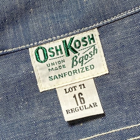 1950's OSHKOSH Chambray L/S Shirt Deadstock