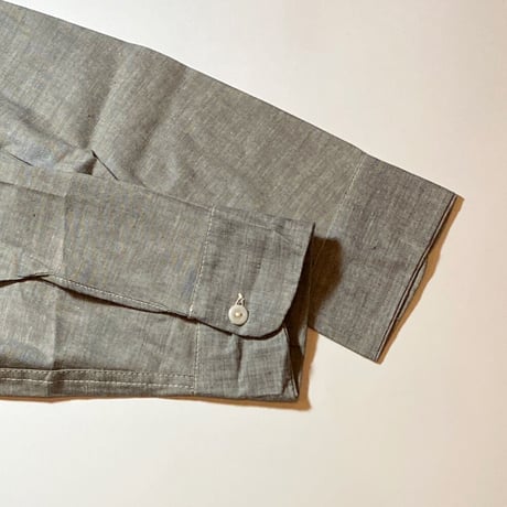 1950〜60's Unknown Gray Chambray L/S Shirt Deadstock