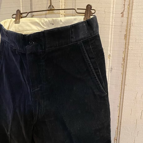 1950's Unknown Corduroy Trousers Black Deadstock