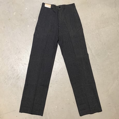 1950's Unknown Black Covert Trousers Deadstock
