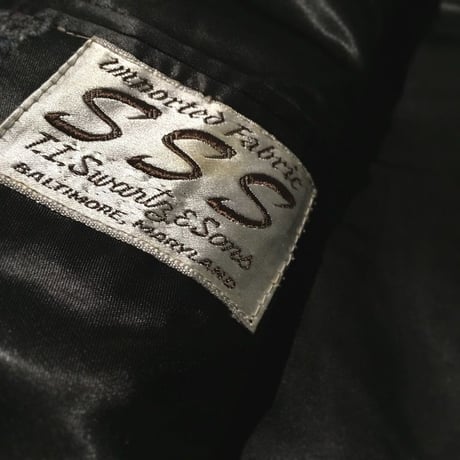 1950〜60's T.I.Swanty&Sons×Harris Tweed Wool Coat