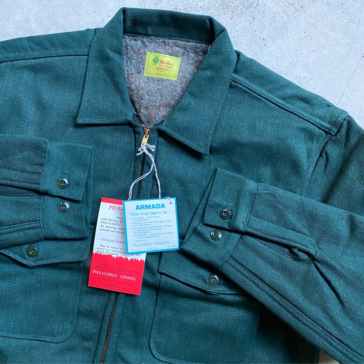 1960's 5 Brother Whipcord Work Jacket Deadstock