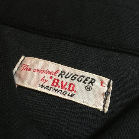 1960's B.V.D. Black Polo S/S Shirt Deadstock